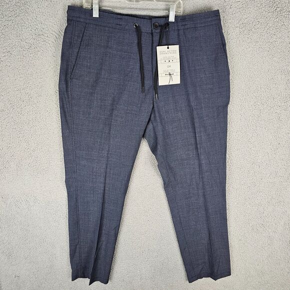 Robert Barakett Mens Pants Size 38 Drawstring Elastic Waist Wool Blend